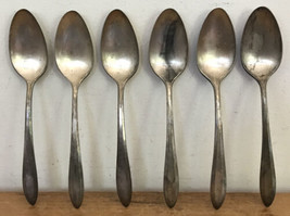 Set Lot 6 Vtg Antique Oneida Community Plate Silverplate Serving Spoons ... - £23.88 GBP