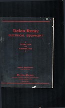 1940&#39;s Delco Remy DR-324 Electrical Equipment Operation Maintenance Handbook - £17.77 GBP
