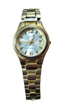 Lorus S11 LR3991 Women&#39;s Water Resistant Gold Tone Watch Works Needs Battery - £11.98 GBP