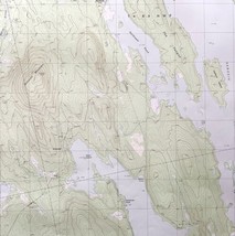 Map Seboeis Lake Maine 1988 Topographic Geological Survey 1:24000 27 x 22&quot; TOPO8 - £35.40 GBP