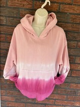 $126 NWT Wild Fox Pink Tie Dye Hoodie Medium Olivia Pullover Sweatshirt Pocket - £26.34 GBP