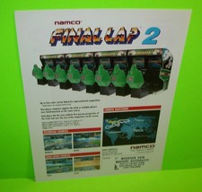 FINAL LAP 2 Video Arcade Flyer Games Original 1991 Driving Vintage Retro Artwork - £15.23 GBP