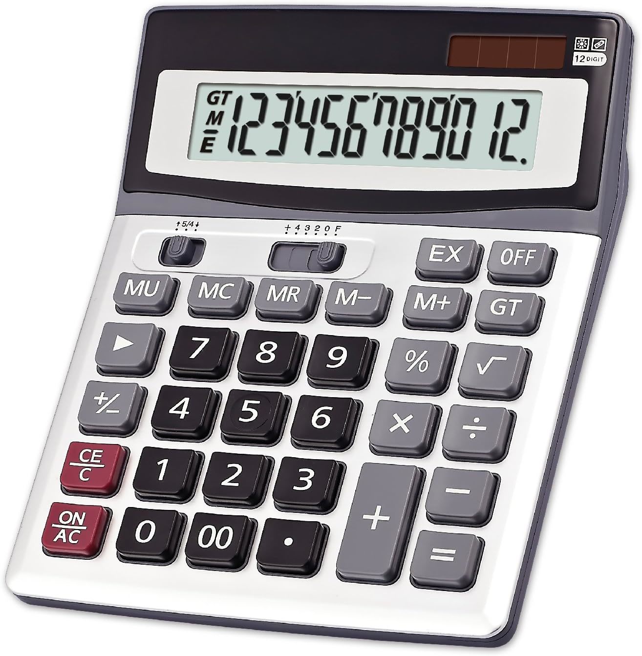 Large Key Calculators Office Desktop Calculator, Dual Power Electronic - $41.97