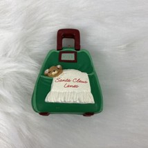 Hallmark Santa Claus Lanes Green Bowling Bag Suitcase 1993 Christmas Orn... - $7.22