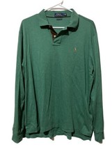 Polo Ralph Lauren Pima Soft Touch Polo Shirt Men Large L Long Sleeve Green* - £19.60 GBP