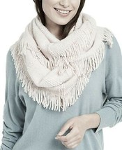 Womens Scarf Raschel Knit Loop with Fringe Ivory White INC $34 - NWT - £4.27 GBP