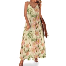 Mondxflaur Floral Retro Summer Dresses for Women V-neck Spaghetti Strap Dress - £26.53 GBP
