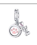 Pet bowl simil pandora charms,pet bone charm for pandora, gift charm for... - $26.06 CAD