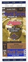 1995 World Series Full Unused Season Ticket Game 5 Braves at Indians Cleveland - £107.23 GBP