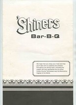 Shiners Bar B Q Menu Cosby Highway Newport Tennessee 1990&#39;s - £13.93 GBP
