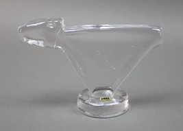 Erik Hoglund Kosta Boda Sweden Abstract Polar Bear Glass Modernist Sculp... - £60.56 GBP