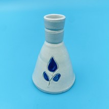 Williamsburg VA Pottery Small Bud Vintage Vase Ink Well Salt Glaze Blue ... - $11.04 CAD