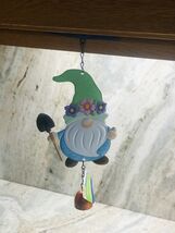 Garden Collection Spring Gnome Wind Chime-ShipN24Hours-Metal-12inch - $26.35 CAD