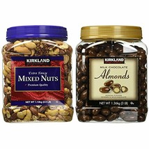 Kirkland Signature Mixed Nuts and Milk Chocolate Roasted Almonds Bundle - - $59.99