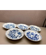 Blue Onion by BLUE DANUBE (JAPAN) 3 Saucers with indent 2 saucers no indent - £36.97 GBP
