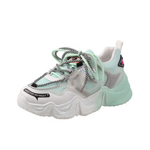 Women&#39;s Chunky Sneakers Fashion New Women Platform Shoes Lace Up Mesh Casual Sho - £27.94 GBP