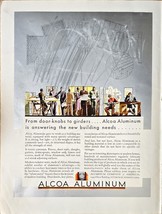 ALCOA ALUMINUM - 1931 Vintage Print Ad - Door Knobs-Girders-Buildings-Gu... - $11.15