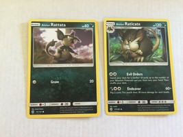 2020 Pokemon Cards Rattata 076/149 &amp; Raticate 077/202 - $49.73 MXN