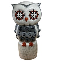 Midwest Lighted Color-Changing Owl Halloween Decor 14 Inches High Flashes - £9.40 GBP