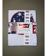 Levi’s Youth 2-Pack Tee Girls Size 4/5 Patriotic Red,White,Blue - $309.95 MXN