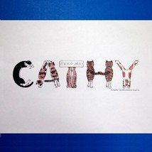 Your Name In Cats - (Digital Download Only) Printable Art (BN-ALP101) - £6.39 GBP