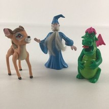 Disney McDonald's Toy Lot Sword Stone Merlin Bambi Pete's Dragon Figures Vintage - $16.78