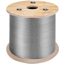 VEVOR 1/8 Stainless Steel Cable Railing 500ft, Wire Rope 316 Marine Grade, Braid - £76.90 GBP