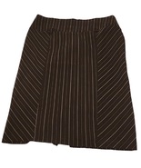 Valia Women&#39;s A-Line Knee-Length Skirt - Size 3/4 with Brown and Silver ... - $25.00