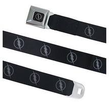 Flash Zoom Symbol Black Seatbelt Belt Black - £25.56 GBP