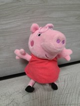 Fiesta Peppa Pig Plush 8&quot; Red Dress 2003 Stuffed Toy With Tag  - $4.00