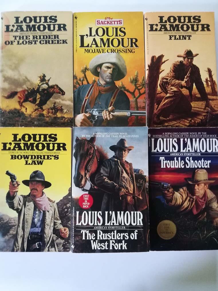 Primary image for Set of 6 Westerns by Louis L'Amour: Rustlers of West Fork - 1992, Bowdrie's Law 