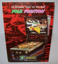 Pole Position Pinball FLYER Original 1987 Game Artwork Sheet Race Driving - £45.15 GBP