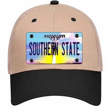 Southern State Mississippi Novelty Khaki Mesh License Plate Hat - £23.17 GBP