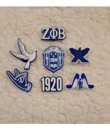 Greek Life Royal Blue/White Shoe Charm Set - $11.99