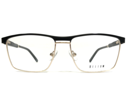 Helium Eyeglasses Frames 4409 BLACK Gold Square Full Rim 57-16-150 - £42.00 GBP