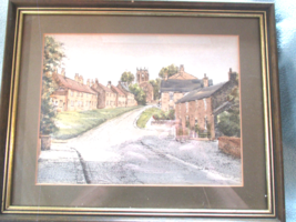 Framed Watercolour Wash Sketch Painting. Coxwold N Yorks  by Jane Pearson - £9.75 GBP