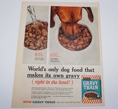 Gaines Gravy Train Dog Food Dachshund Magazine Ad Print Design Advertising - £10.27 GBP