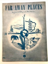 Far Away Places by Joan Whitney &amp; Alex Kraimer 1948 Sheet Music Piano &amp; Voice - £8.46 GBP