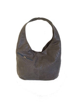 Gray Leather Hobo Bag with Pockets, Trendy Purse, Women Handbags, Alicia - $130.49