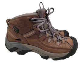 Keen Hiking Trail Boots Women&#39;s Size 7.5 Brown Gray Waterproof Mid - $34.60