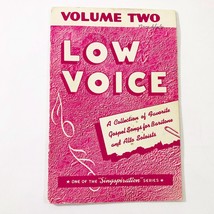 Low Voice Volume Two Songbook Gospel Songs Alto Baritone Singspiration S... - $14.84