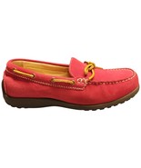 Lands&#39; End Slip On Loafers Womens US 9.5D Red Multi Moc Toe Moccasins Kn... - $543.93 MXN