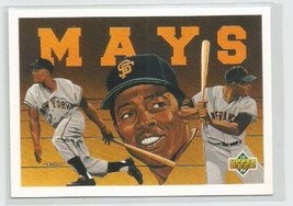 Willie Mays (San Francisco) 1992 Upper Deck Willie Mays Baseball Heroes Header - $5.89