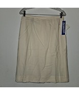 NEW Pendleton Solid Ivory Skirt 100% Virgin Wool Career Lined Size 10 RE... - £23.29 GBP