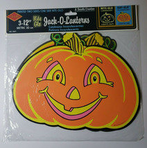 1993 Beistle Nite Glo Jack-O-Lanterns 3-12&quot; New In Packaging - £11.98 GBP