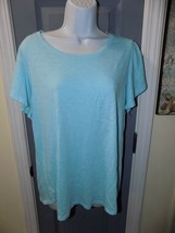 Sonoma Secret Blue Short Sleeve Shirt Size M Women&#39;s New - £16.64 GBP