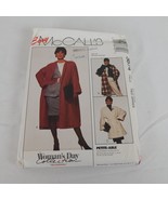 McCalls 3874 Sewing Pattern Easy Coat Tie Belt Size 22-24 XL Uncut 1988 ... - £11.42 GBP