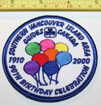 Girl Guides 90th Birthday Celebration South Vancouver Island Badge Label... - $14.46