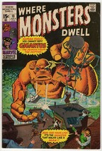 Where Monsters Dwell #10 ORIGINAL Vintage 1971 Marvel Comics Horror Jack Kirby - $29.69