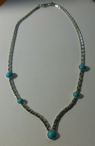 Sarah Coventry Silver-tone Faux Turquoise Necklace - £16.73 GBP